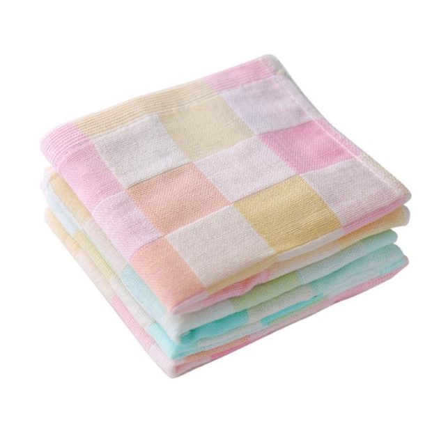 Plaid baby towel (3)