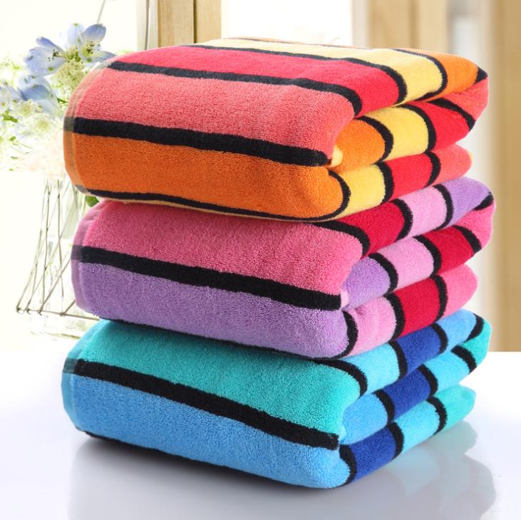 Cotton color strip towel (1)