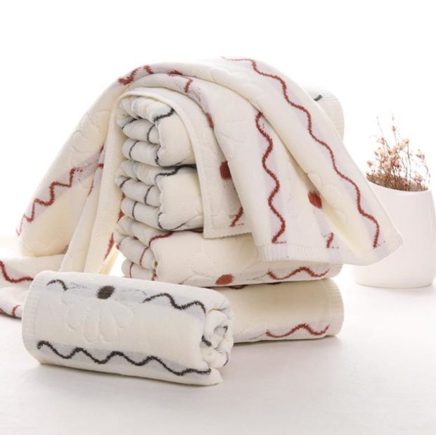 Cotton cut velvet towel (6)